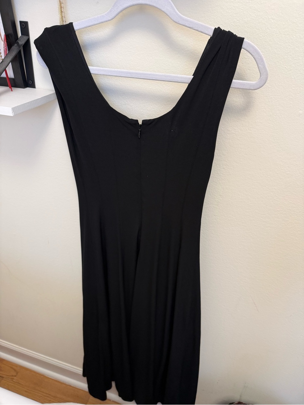 STAUD Black Sleeveless Midi Dress